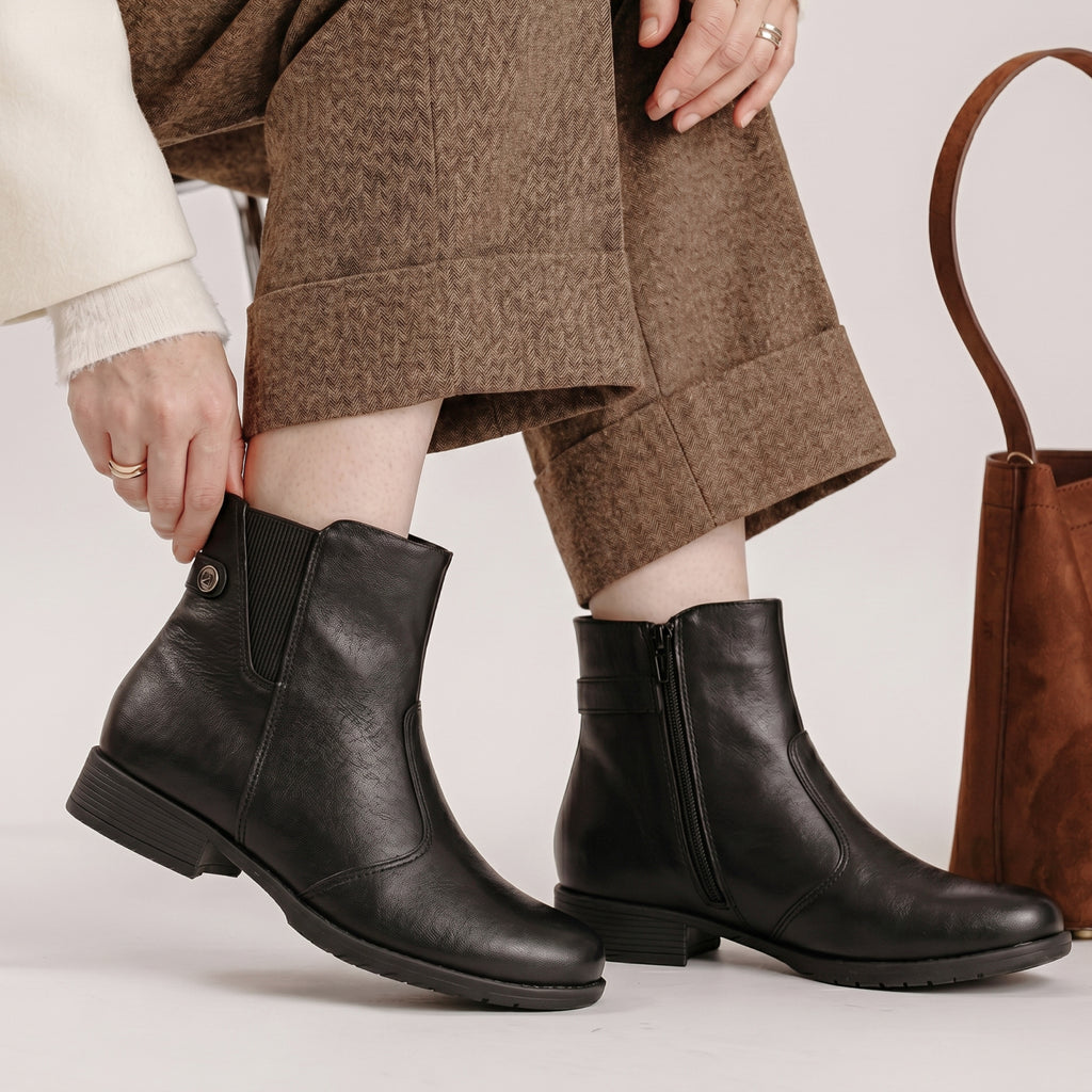 Bota Piccadilly Feminina Cano Curto Napa