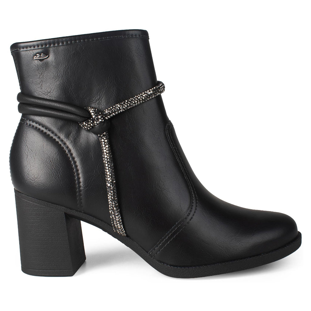 Bota Feminina Dakota Cano Baixo Strass Salto Bloco