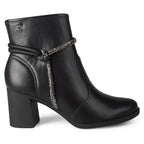 Bota Feminina Dakota Cano Baixo Strass Salto Bloco
