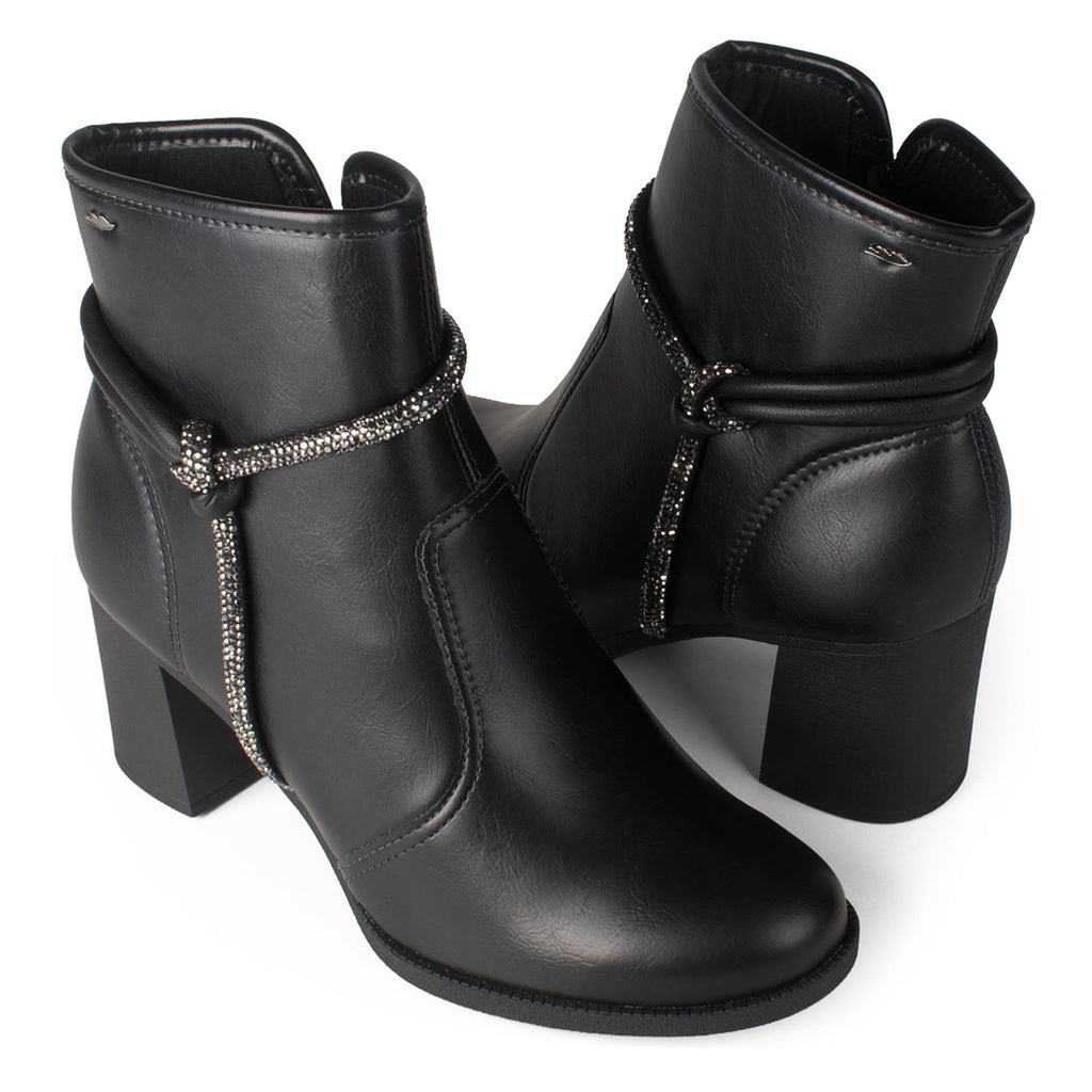 Bota Feminina Dakota Cano Baixo Strass Salto Bloco