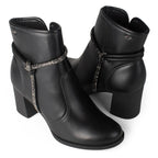 Bota Feminina Dakota Cano Baixo Strass Salto Bloco