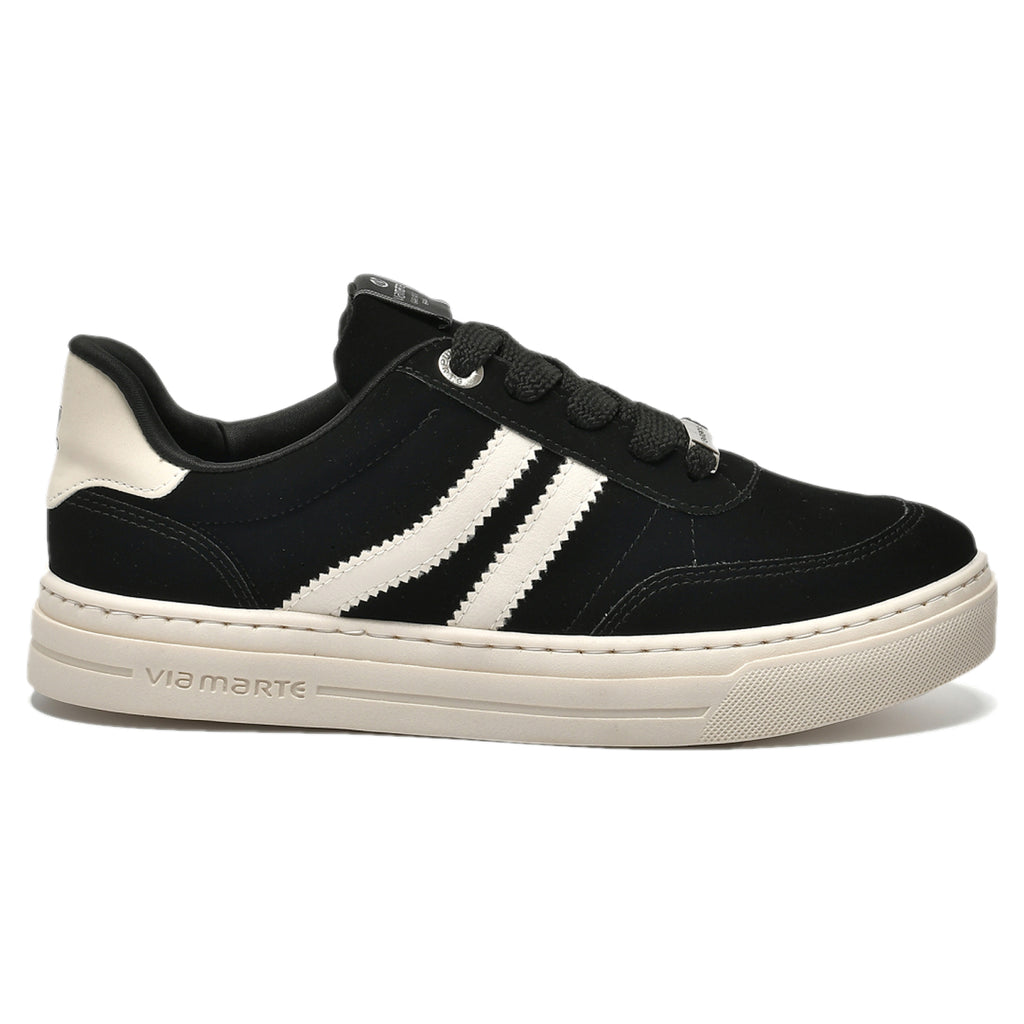 Tênis Via Marte Feminino Listrado Casual Nobuck