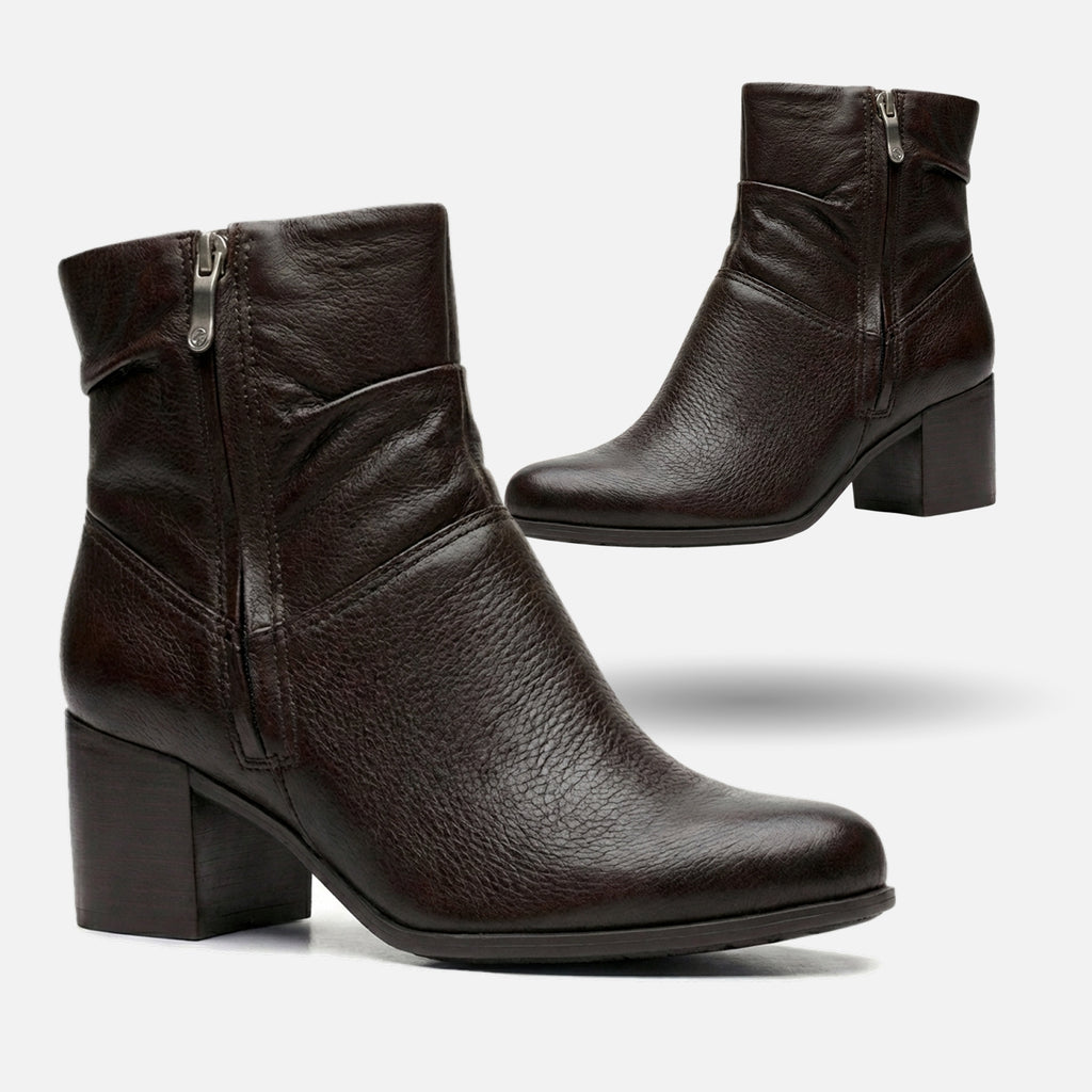 Bota Feminina Bottero Couro Burnish Cano Baixo