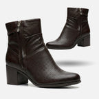 Bota Feminina Bottero Couro Burnish Cano Baixo