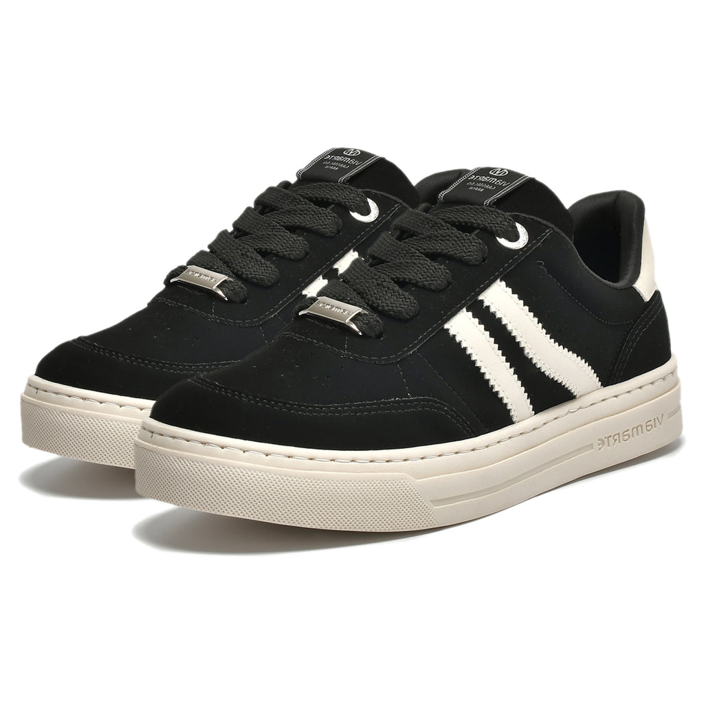 Tênis Via Marte Feminino Listrado Casual Nobuck