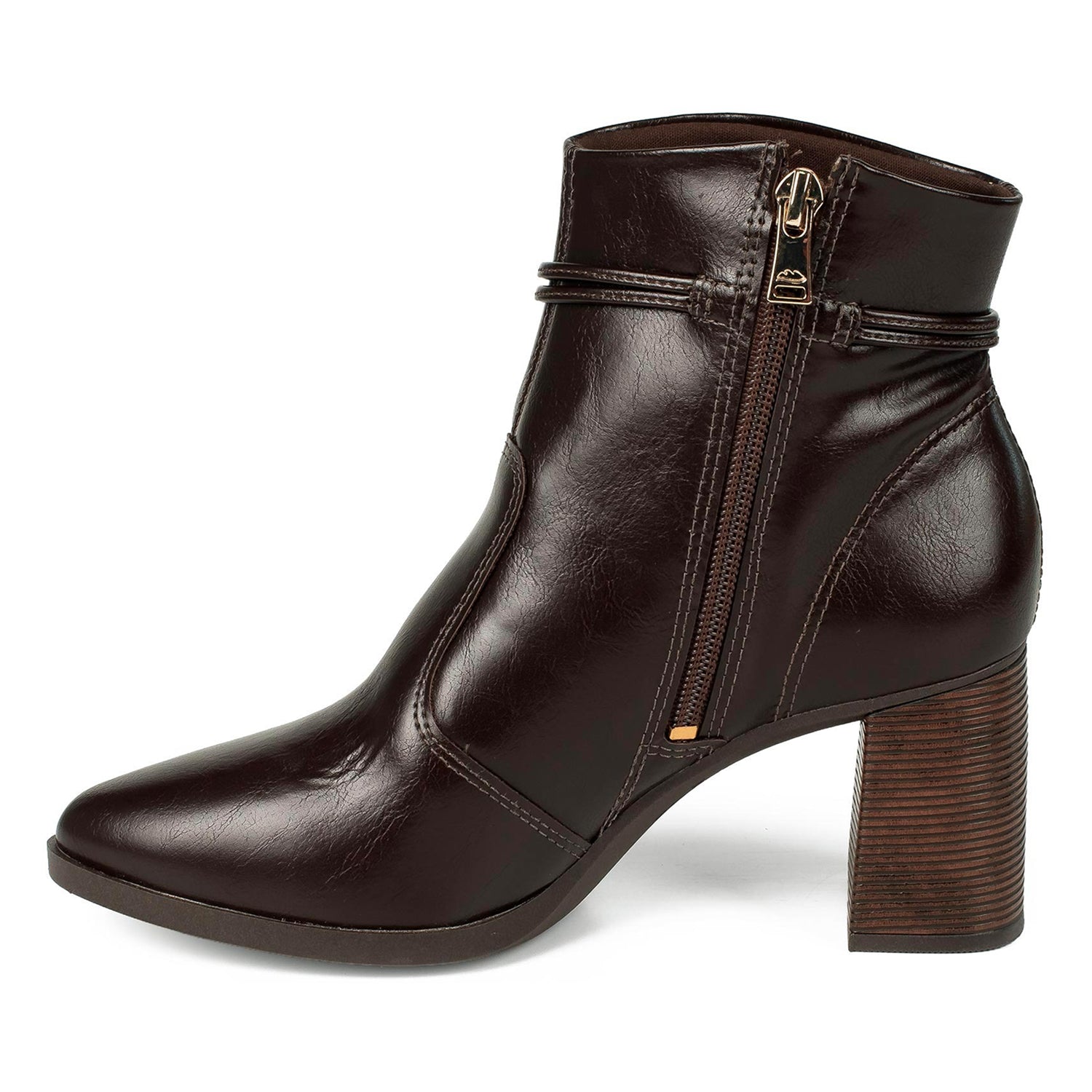 Bota Feminina Dakota Cano Baixo Salto Alto Zíper