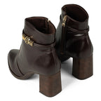 Bota Feminina Dakota Cano Baixo Salto Alto Zíper