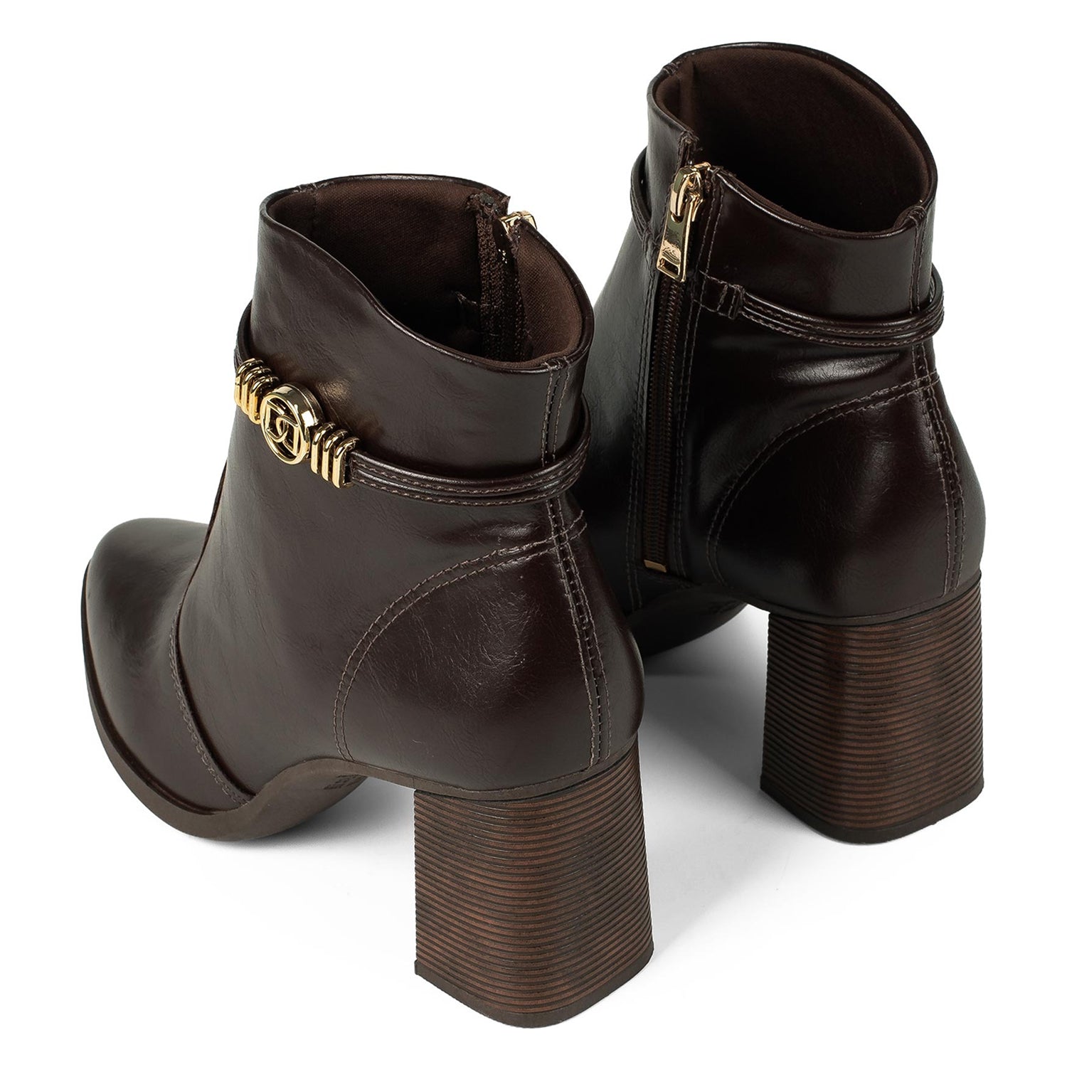 Bota Feminina Dakota Cano Baixo Salto Alto Zíper
