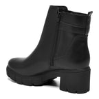 Bota Feminina Via Marte Tratorada Salto Bloco Zíper 001-009