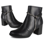Bota Feminina Dakota Cano Baixo Strass Salto Bloco