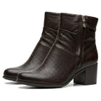Bota Feminina Bottero Couro Burnish Cano Baixo