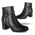 Bota Feminina Dakota Cano Baixo Strass Salto Bloco