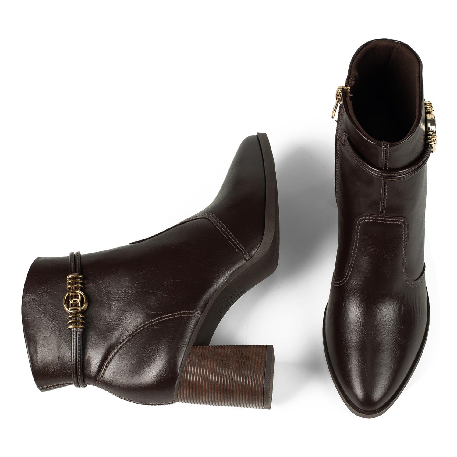 Bota Feminina Dakota Cano Baixo Salto Alto Zíper