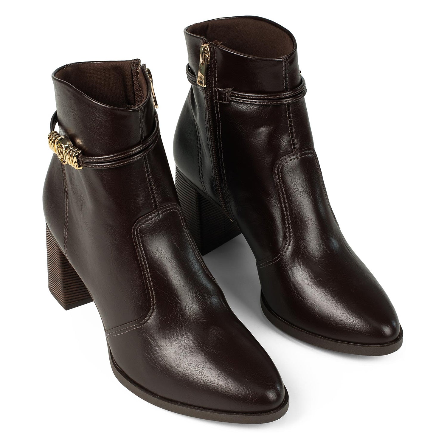 Bota Feminina Dakota Cano Baixo Salto Alto Zíper