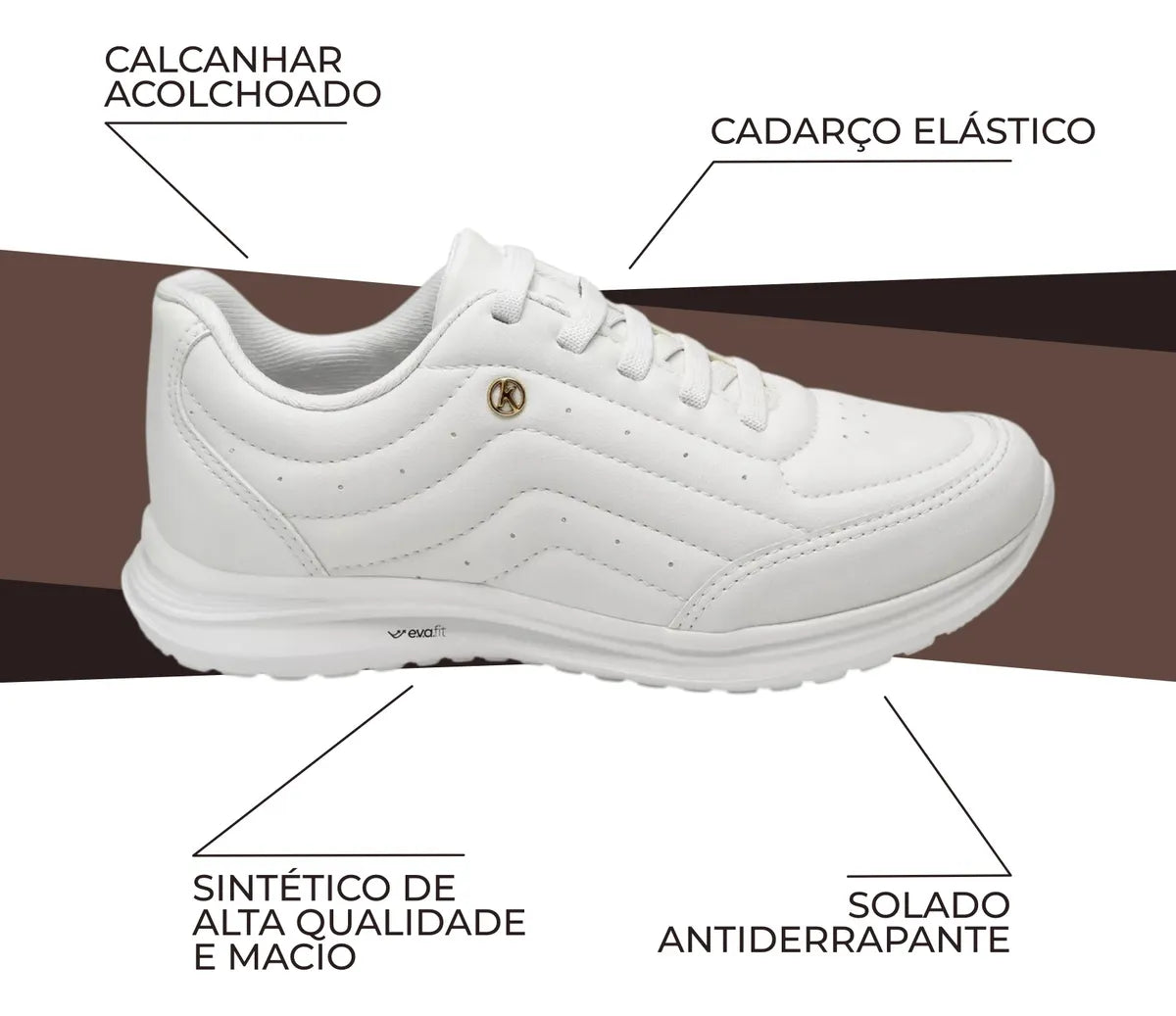Tênis Feminino Kolosh Esportivo Lançamento Dia a Dia K8428B